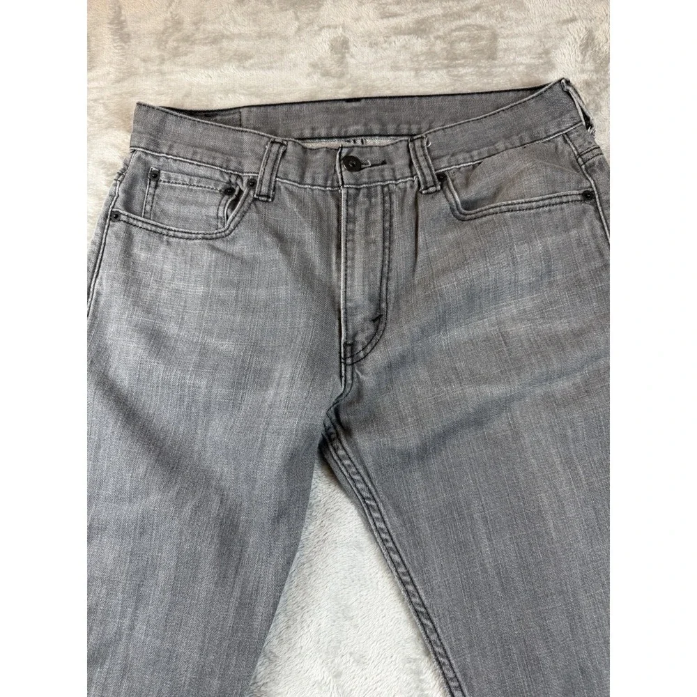 Levis 511 Jeans Mens 34x34 Gray Slim‎ Straight Med Wash (32x30 Altered/Hemmed)